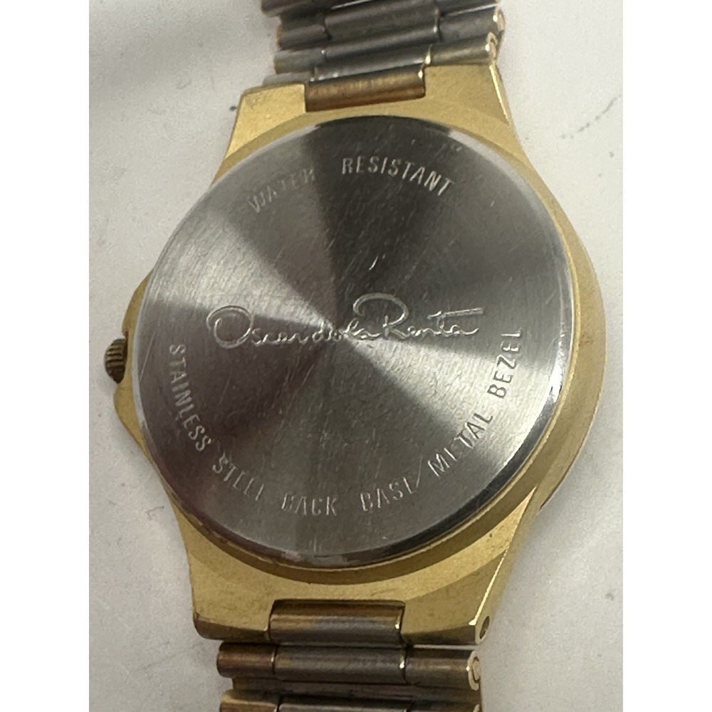 Oscar De La Renta Ladies Watch New Battery 29MM 7" Gold Tone H65 - Picture 8 of 10